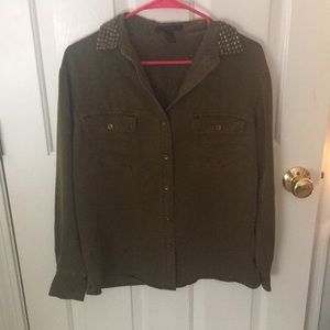 Studded Olive Top